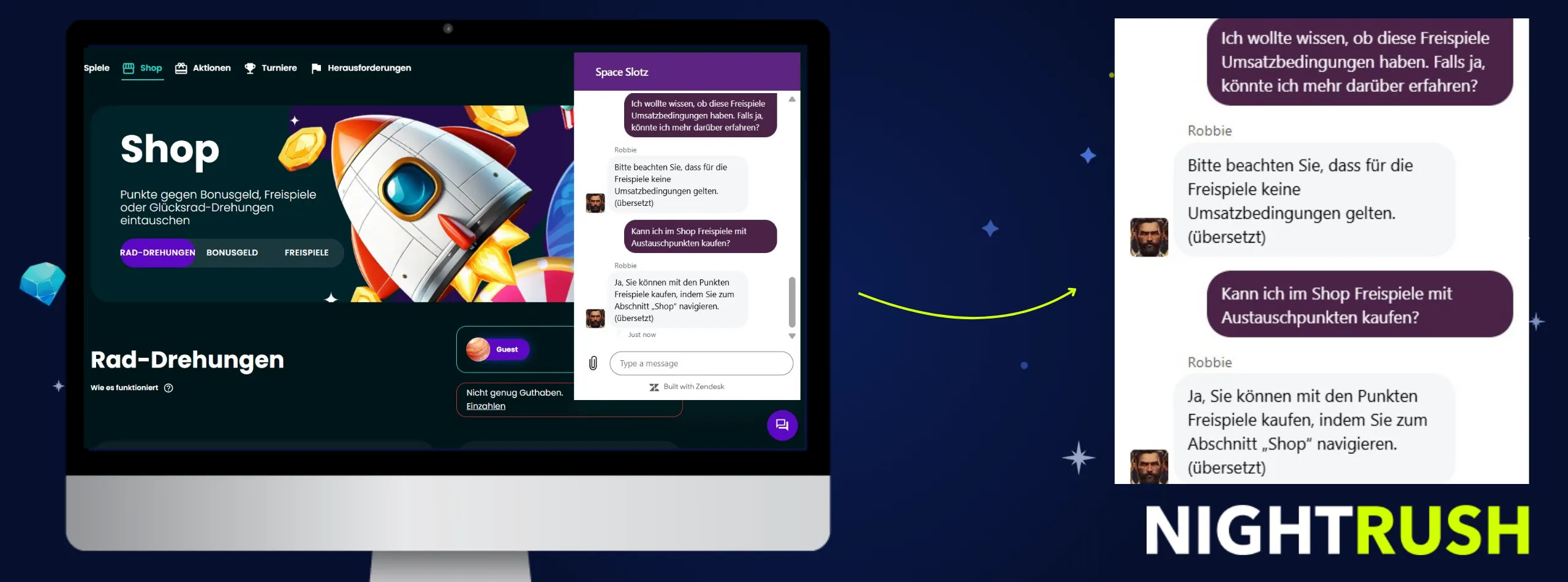 Space Slotz Live-Chat Support