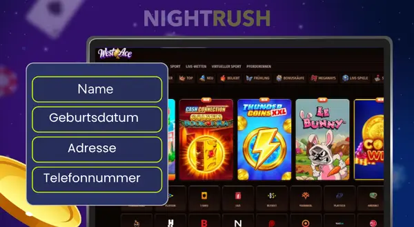 WestAce Casino Profil einrichten