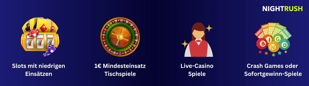 Casino Spiele die mit 10 € gespielt werden können