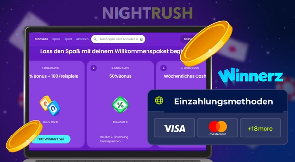 Winnerz Casino Bonus und Einzahlung