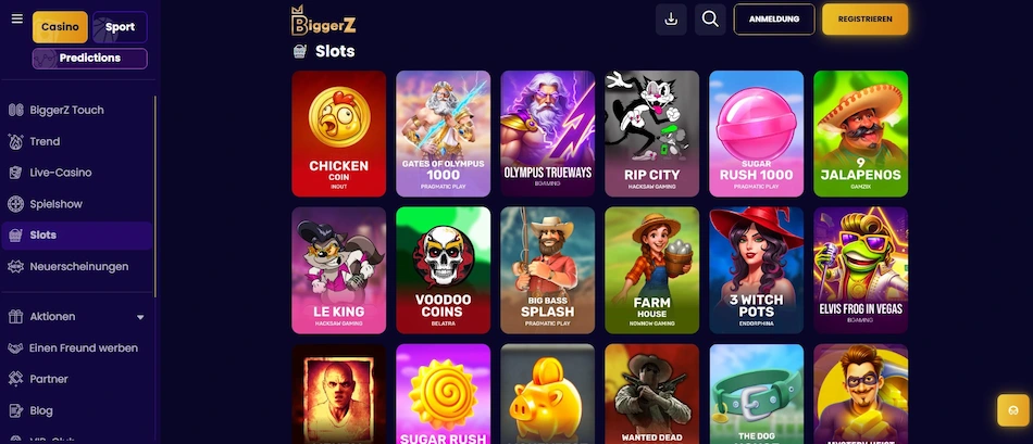BiggerZ Casino Spielautomaten