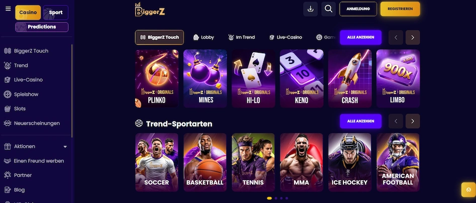 BiggerZ Casino Spiele und Slots