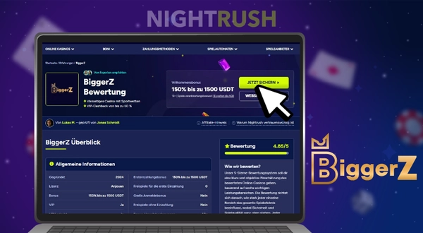 BiggerZ Casino Bewertung bei Nightrush