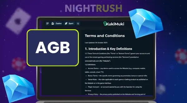 Allgemeine Geschäftsbedingungen von KukiMuki Casino