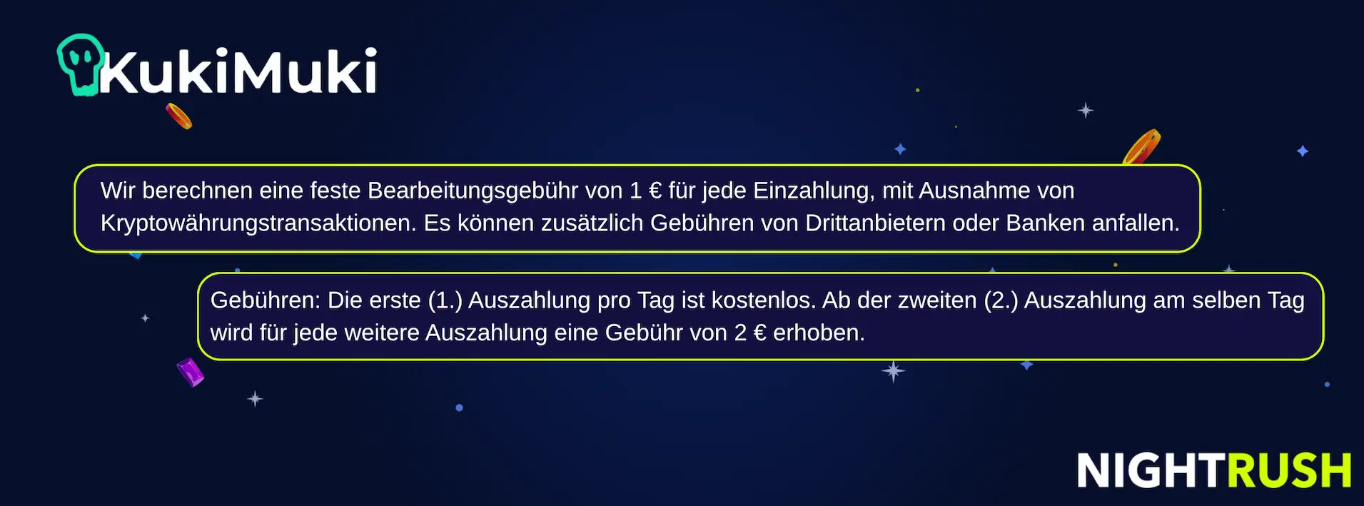 KukiMuki Casino Gebühren
