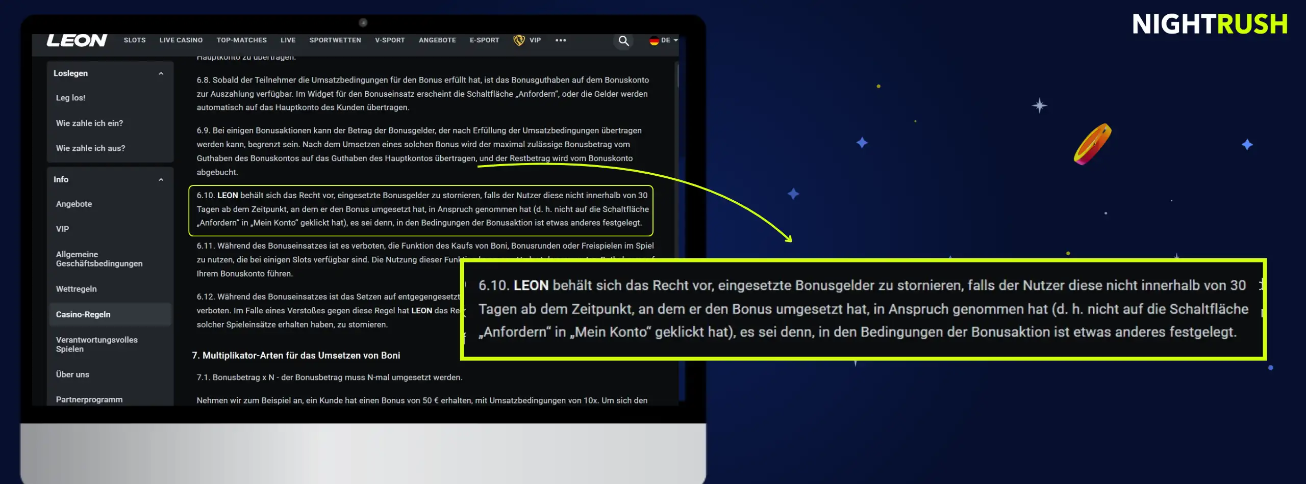 Wichtige Frist für Bonusbeanspruchung bei Leon