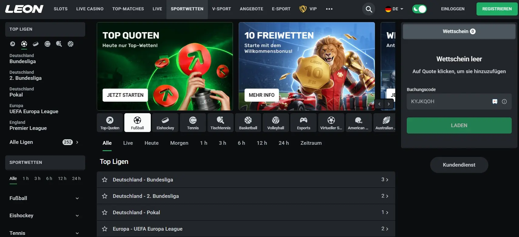 Leon Sportwetten