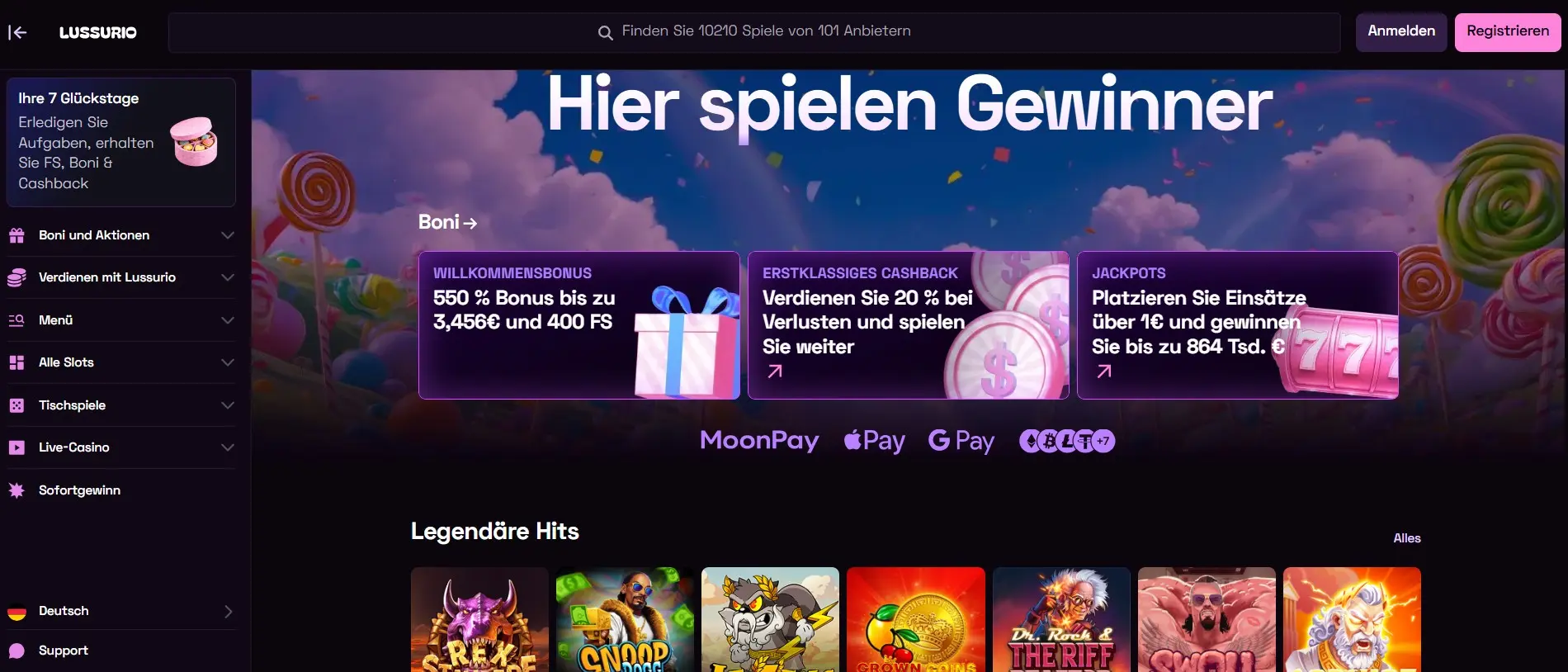 Lussurio Casino Startseite