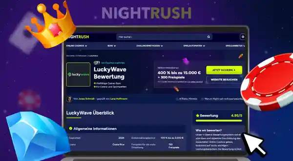 LuckyWave Casino Bewertung bei Nightrush