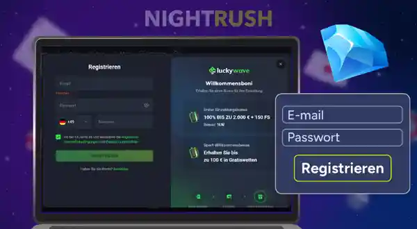 LuckyWave Casino Registrierungsformular