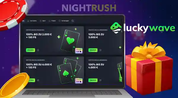 LuckyWave Casino Auswahl an Boni
