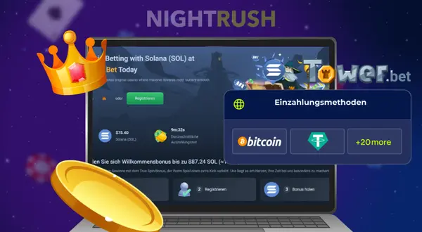 Laptop mit einer WalletConnect-Oberfläche, auf der verschiedene Kryptowallet-Symbole für Einzahlungen zu sehen sind.
