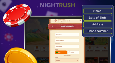 Billybets casino sign up form