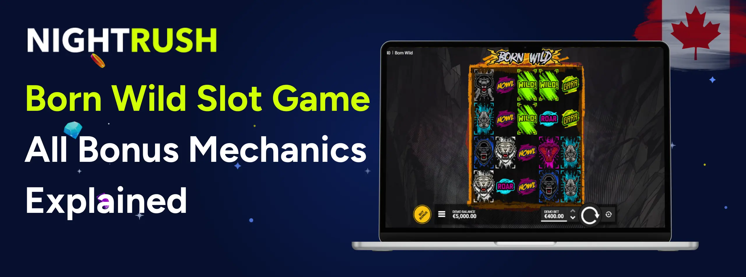 Born Wild slot game bonus mechanics