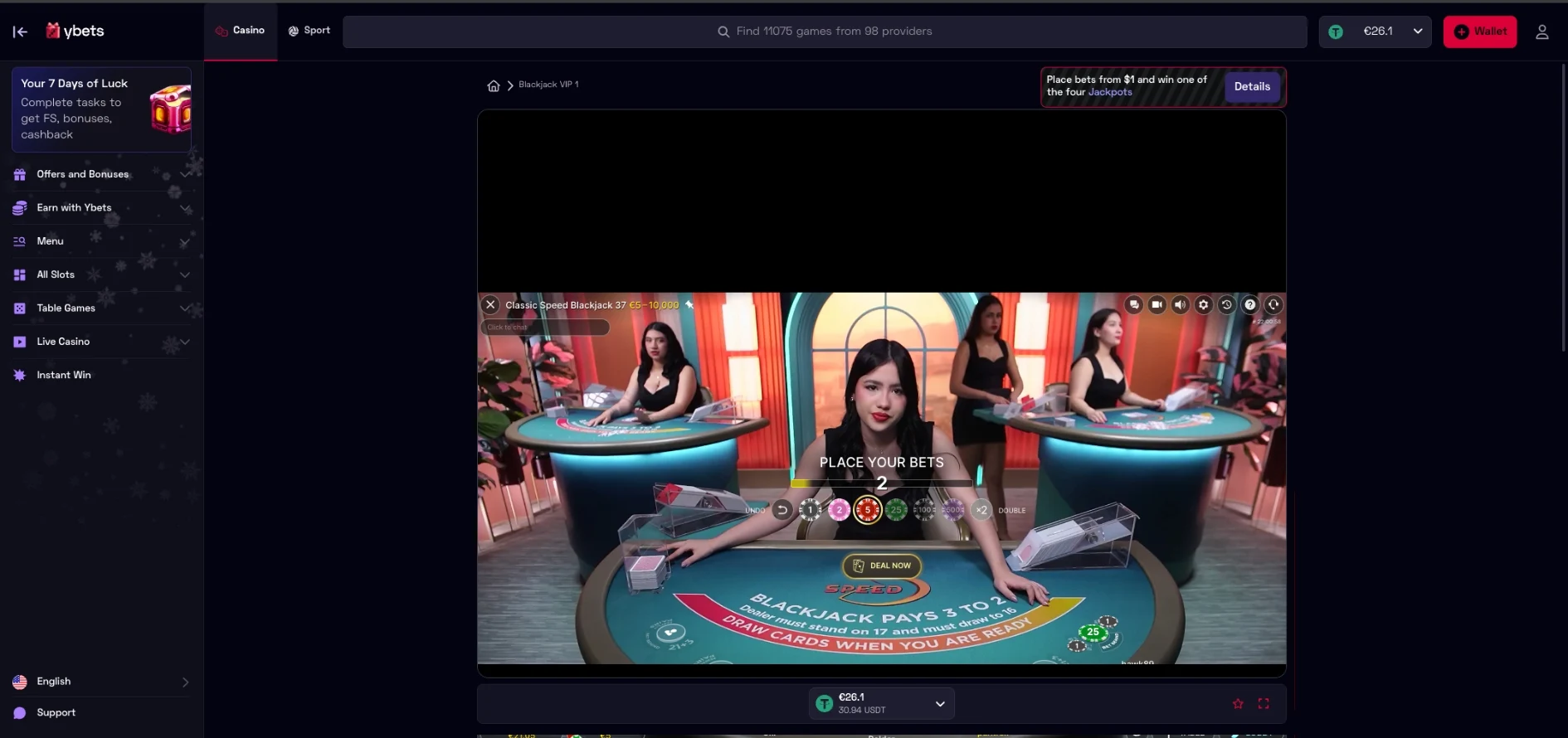 Image showing Ybets casino xxxtreme lightning roulette live casino game.