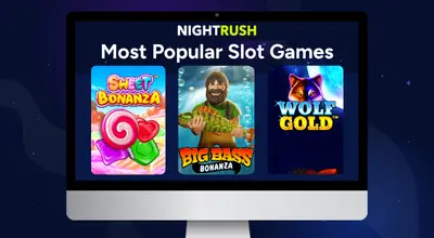 Laptop showing most popular Pragmatic Play games like Sweet Bonanza.