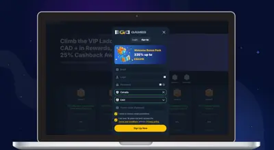 Laptop showing EgoGames registration process.