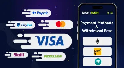 Payments on a phone and next to it against a starry background.