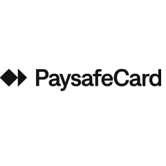 PaysafeCard logo with black colours.