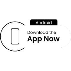 A phone with Android Download the App Now text in black and white.