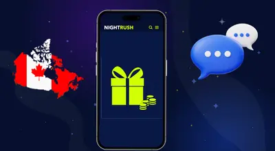 A CA flag, a conversation bubble, and a bonus on a phone against a starry background.