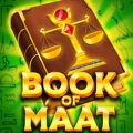 Book of Maat slot against a green background.