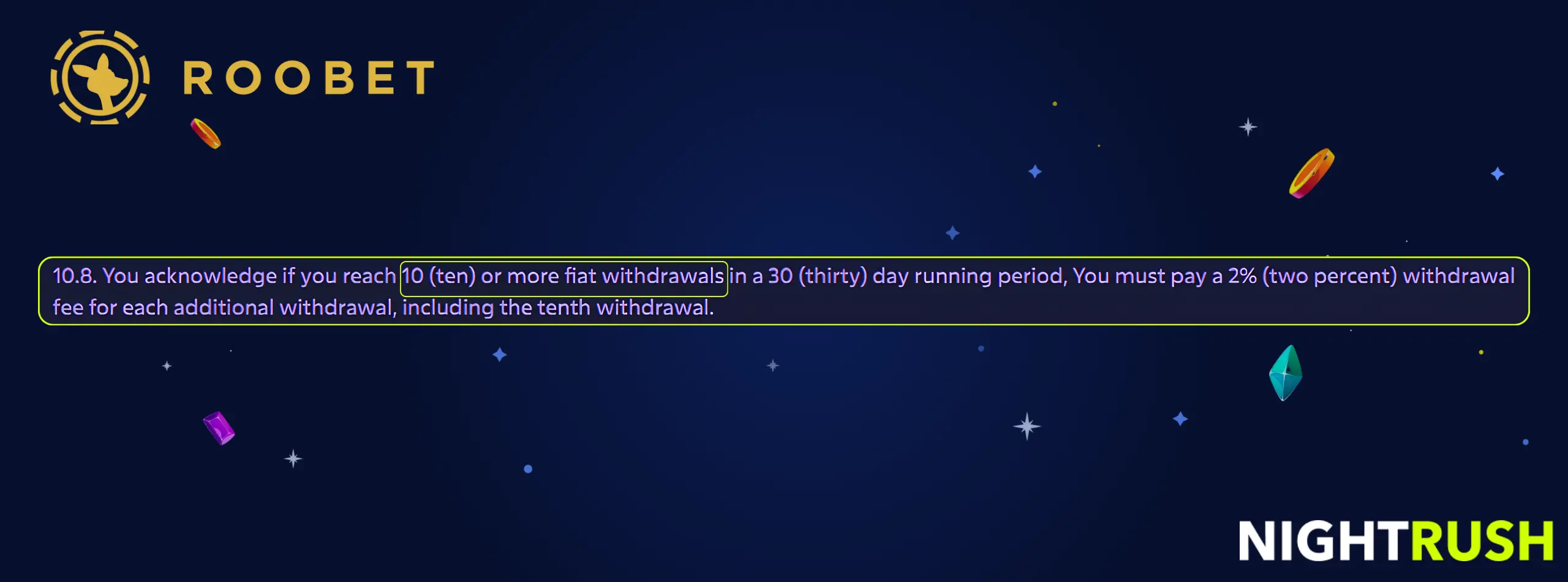 Roobet Casino withdrawal limit