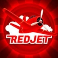 Graphic logo featuring a red propeller airplane flying through clouds.
