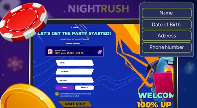 Mr Pacho casino sign up page.