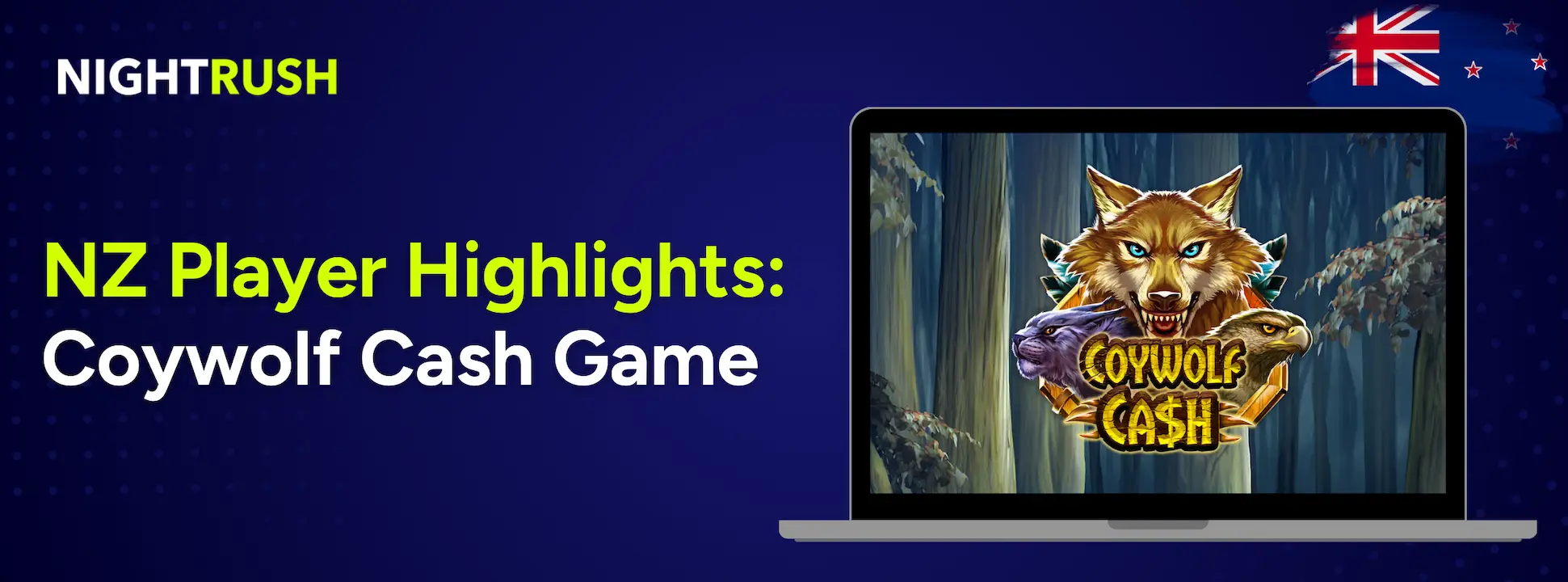 Coywolf Cash game highlights on a banner.