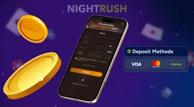 Mobile registration and deposit methods for an online casino.