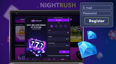 Fast Slots Casino registration page