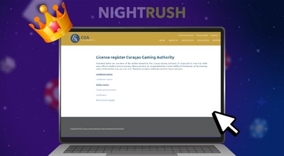Licence Register of the Curacao Gaming Authority website