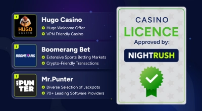 Infographic showing popular casinos.