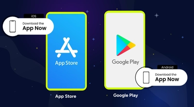 App Store and Google Pay download buttons