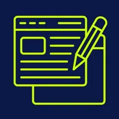 Icon representing easy to perceive content.