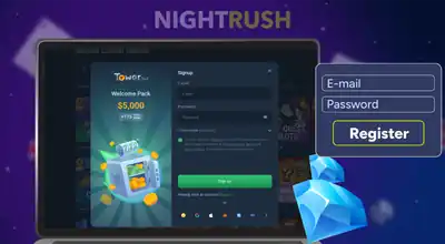 Tower.bet Casino registration page
