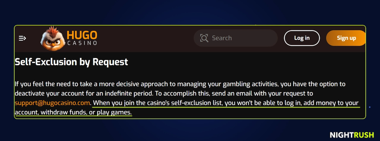 Hugo casino login