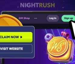 Screenshot showing the Winspirit Casino homepage with a sign-up button highlighted
