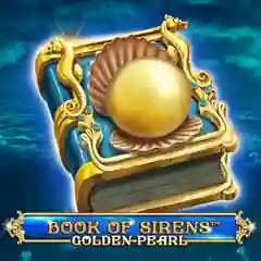 Book of Sirens Golden Pearl slot against a blue background.