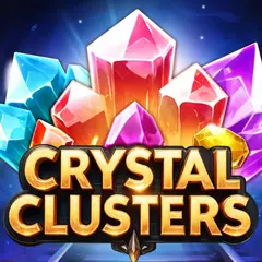 Crystal Clusters slot against a blue setting.