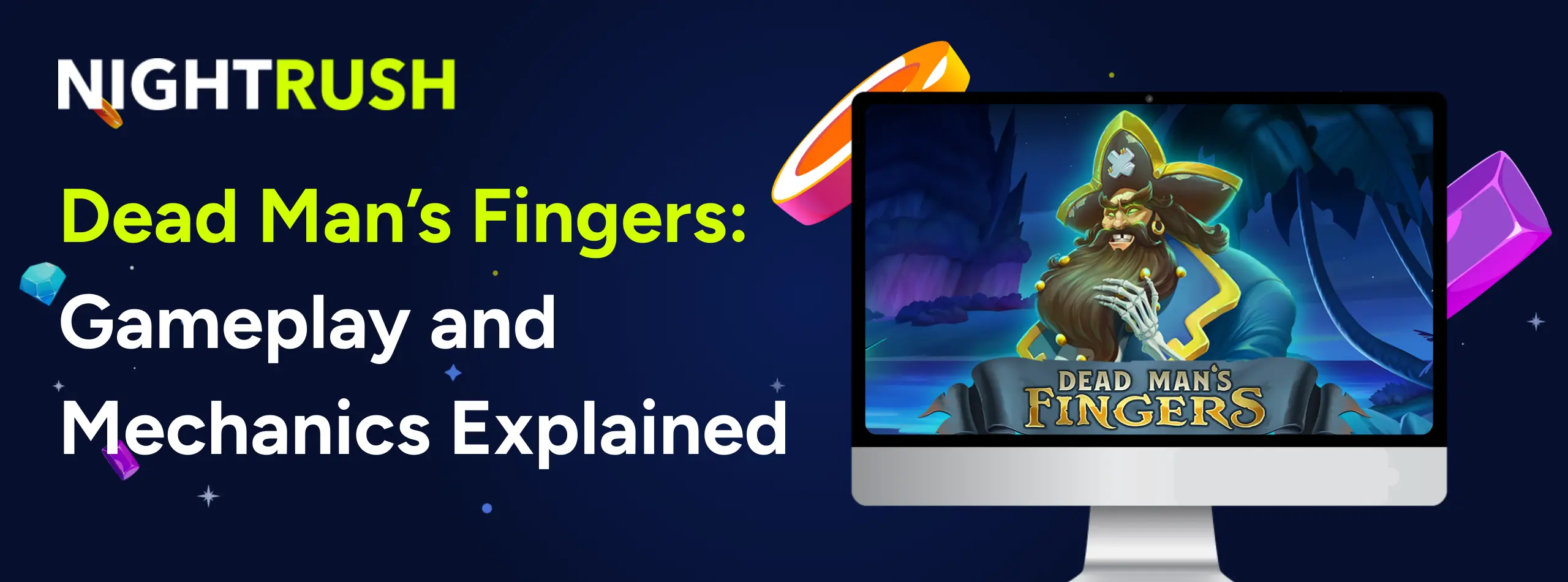 Computer screen showing the Dead Man’s Fingers slot game.