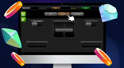 Laptop shows Fire & Steel slot Autoplay & cursor on Autoplay.