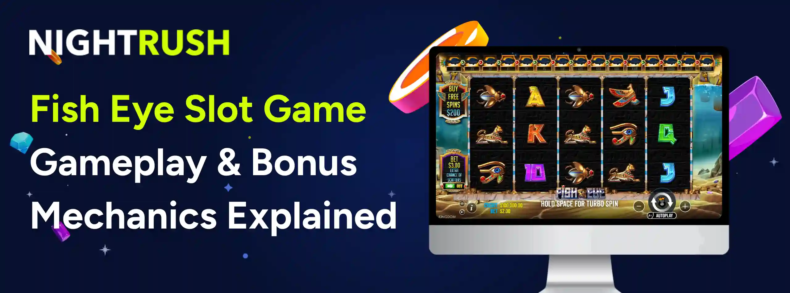 Fish Eye gameplay and bonus mechanics