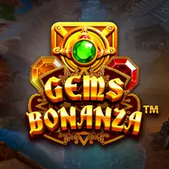 Gems Bonanza slot against a grey temple setting.