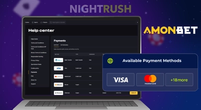 Amonbet Casino payment methods