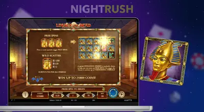 Legacy of Dead features on a laptop against a starry setting.