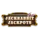 Jackrabbit Jackpots logo with cartoon rabbit ears.