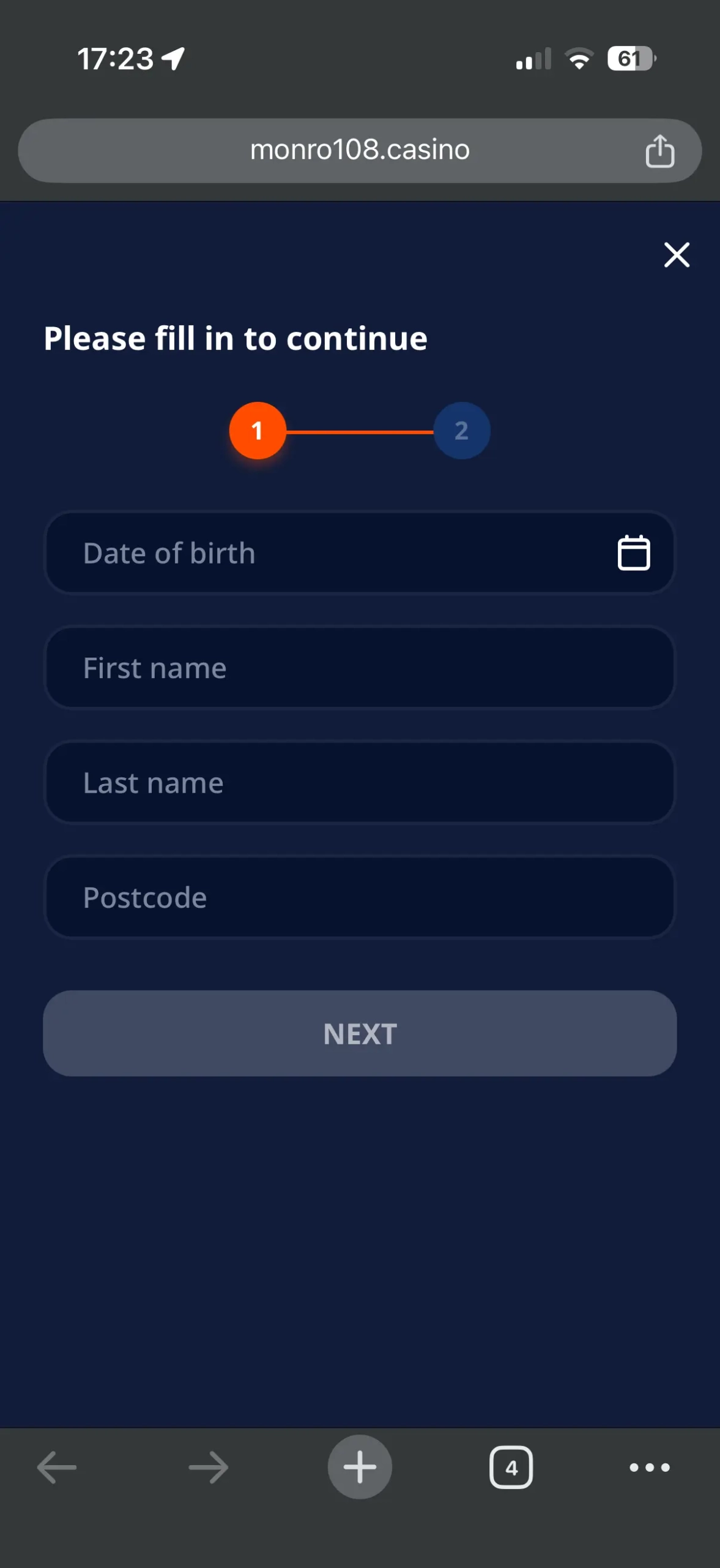 Monro Casino Mobile Account İnformation