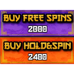 Banners showing Buy Free Spins & Buy Hold & Spin texts on Floating Dragon Megaways
